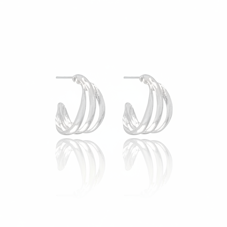 EARRING HOOPS SMALL TRIPLE