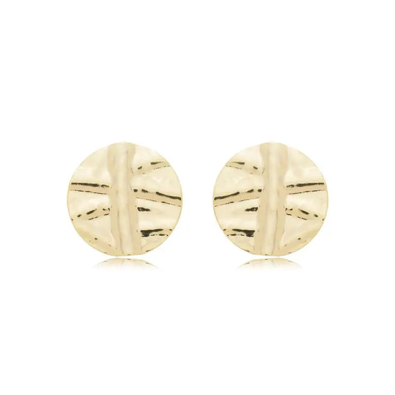 EARRING HAMMERED CIRCLE ORGANIC