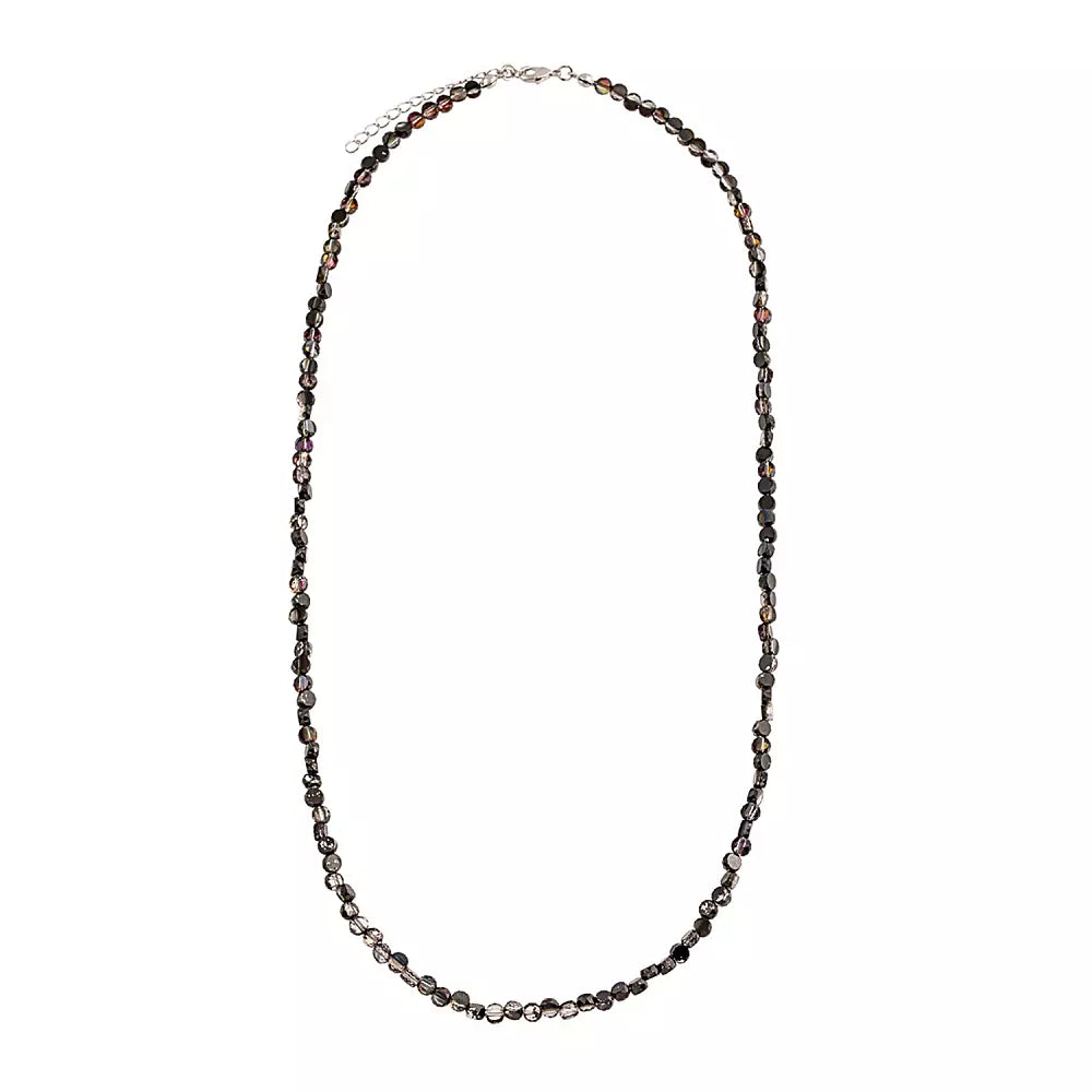 NECKLACE CRYSTAL FLAT CIRCLES