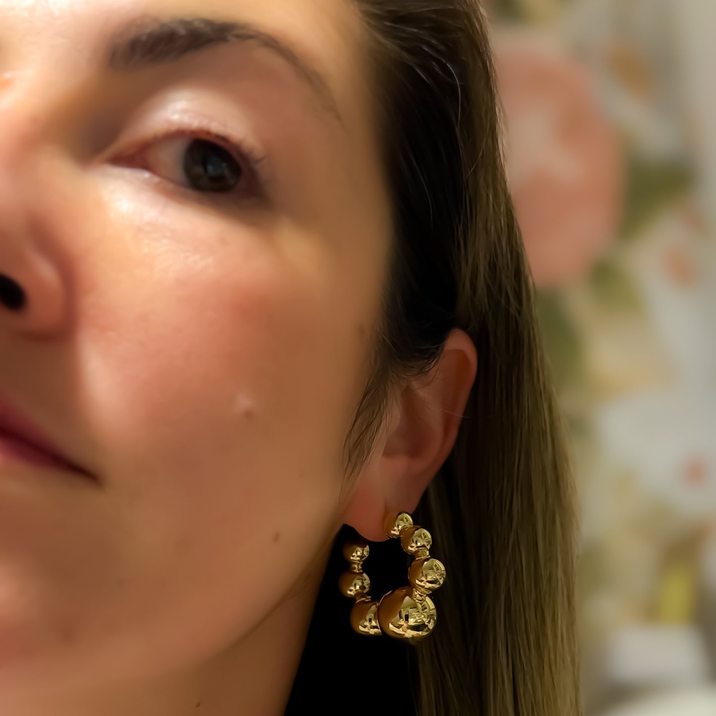 EARRING HOOPS SPHERES MAXI