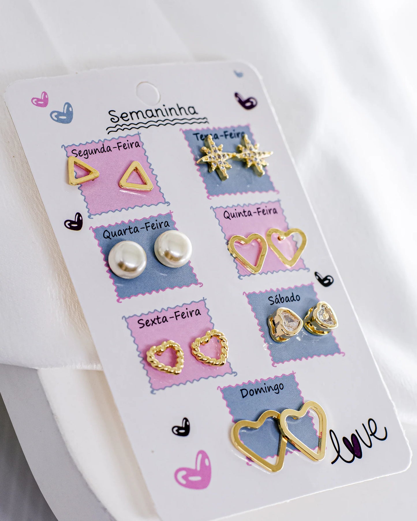 EARRINGS 7 PAIRS FOR WEEKLY USE