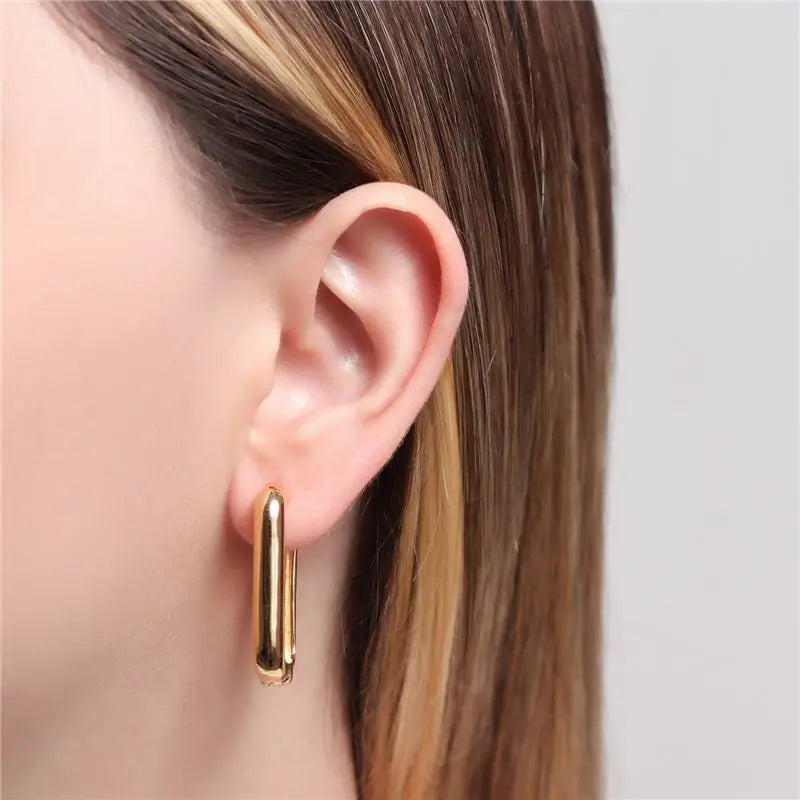 EARRING HOOP SQUARE LARGE