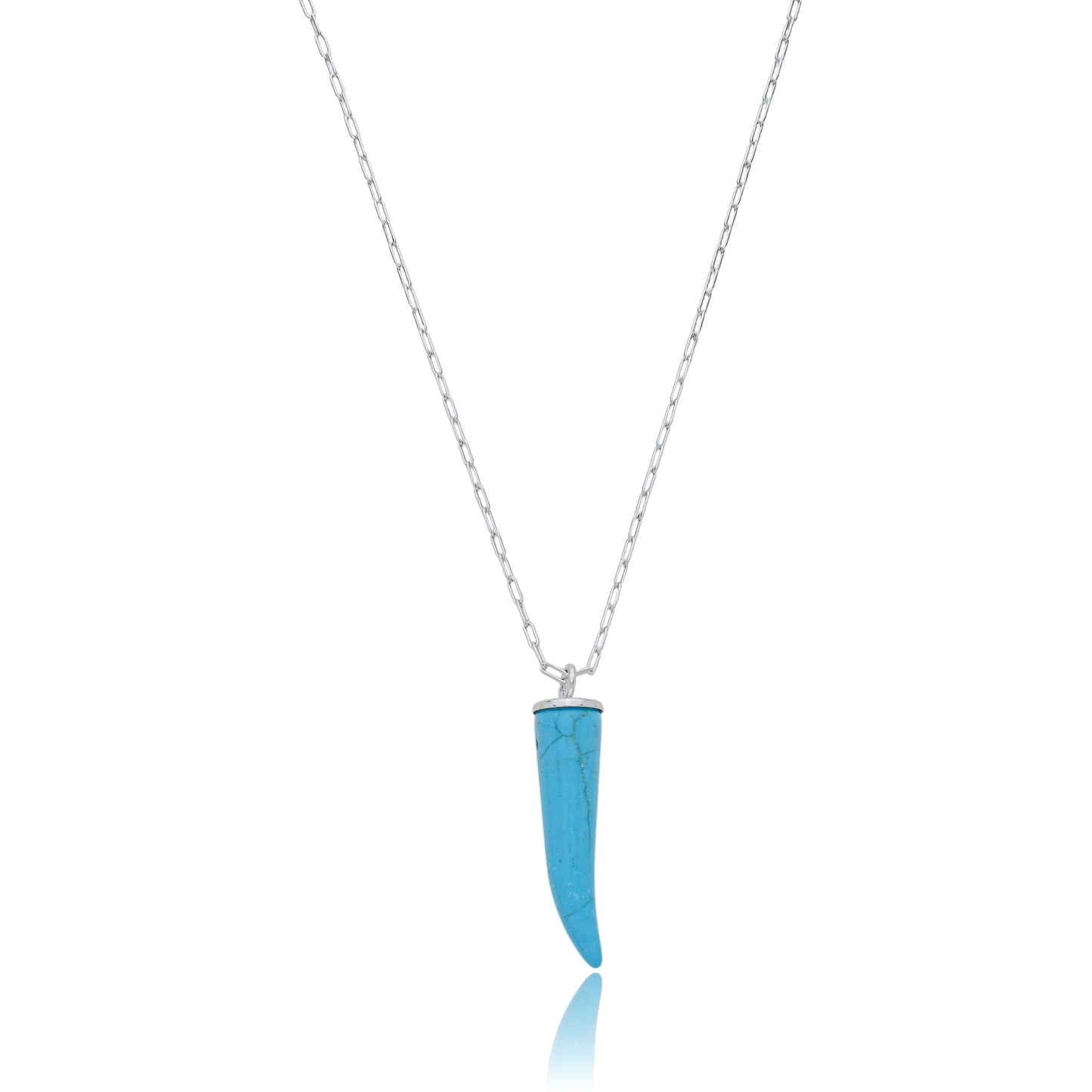 NECKLACE TIGER TOOTH TURQUOISE