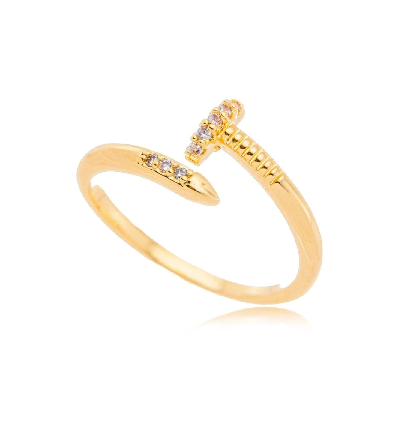 RING NAIL WITH CRYSTALS ADJUSTABLE
