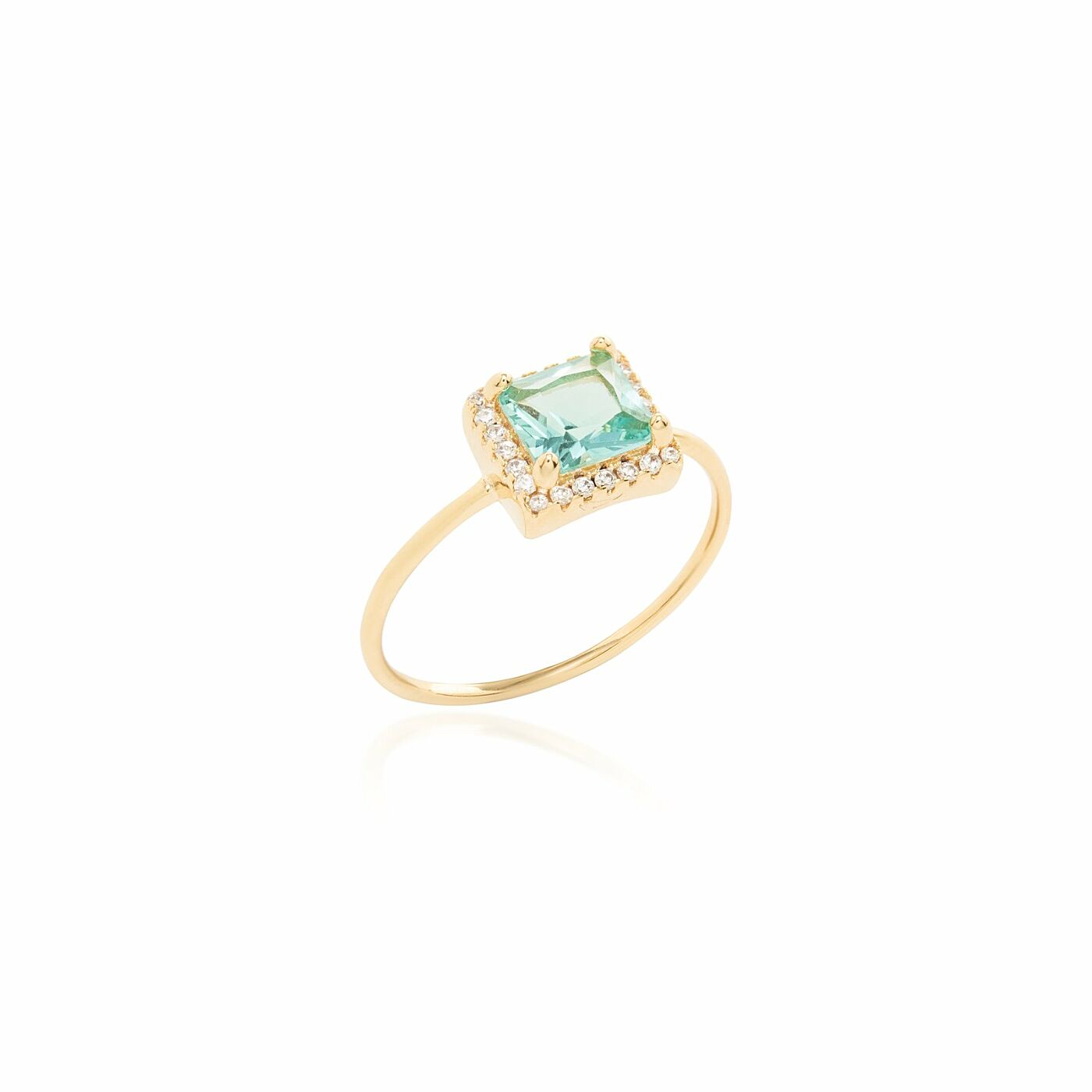 RING PARAÍBA CRYSTAL WITH CUBIC ZIRCON
