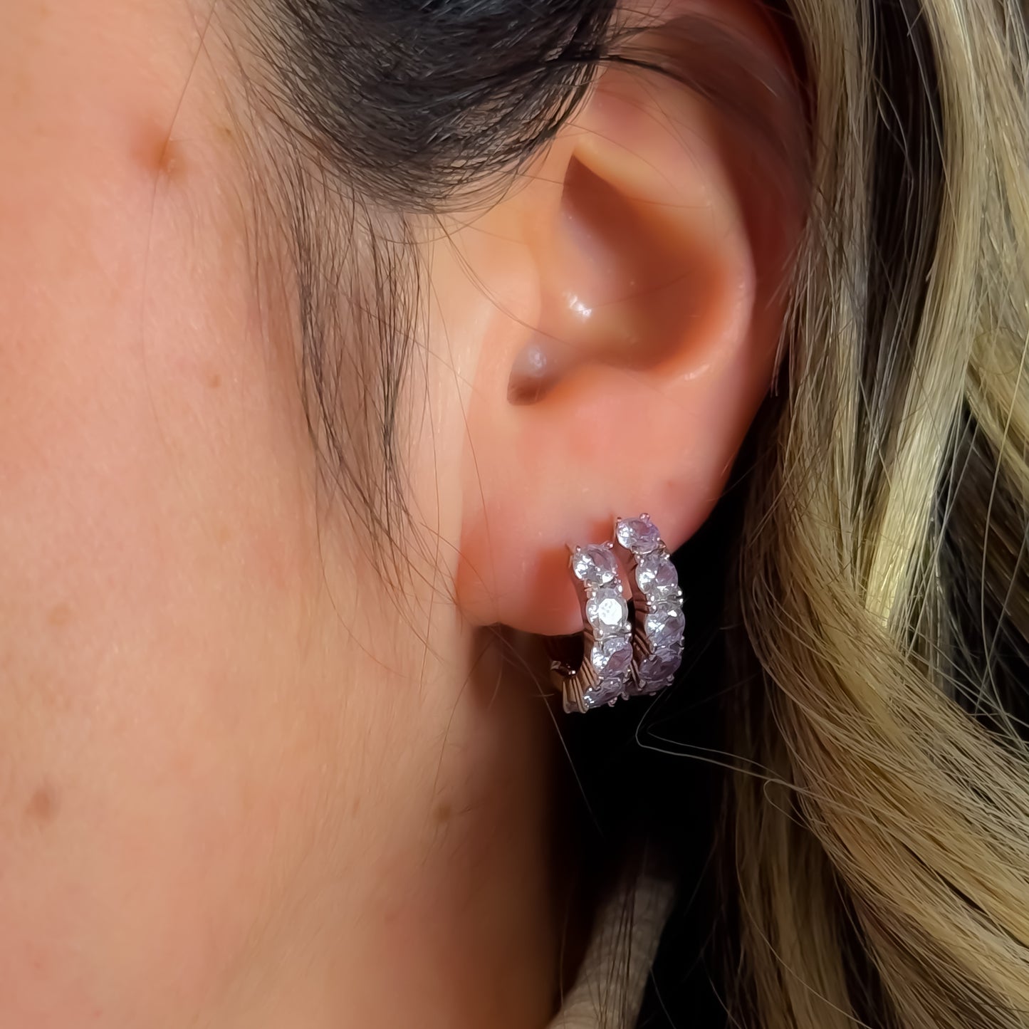 EARRING HOOPS PERFECT CRYSTALS