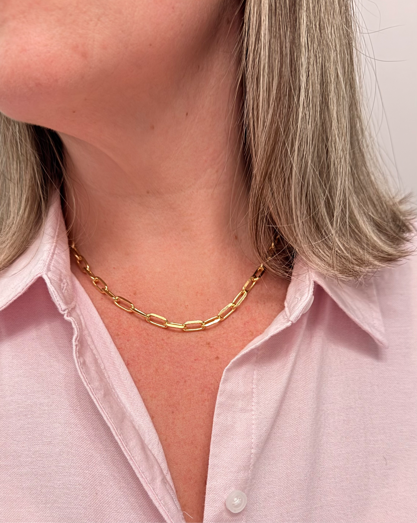 NECKLACE CHAIN PAPERCLIP DELUXE