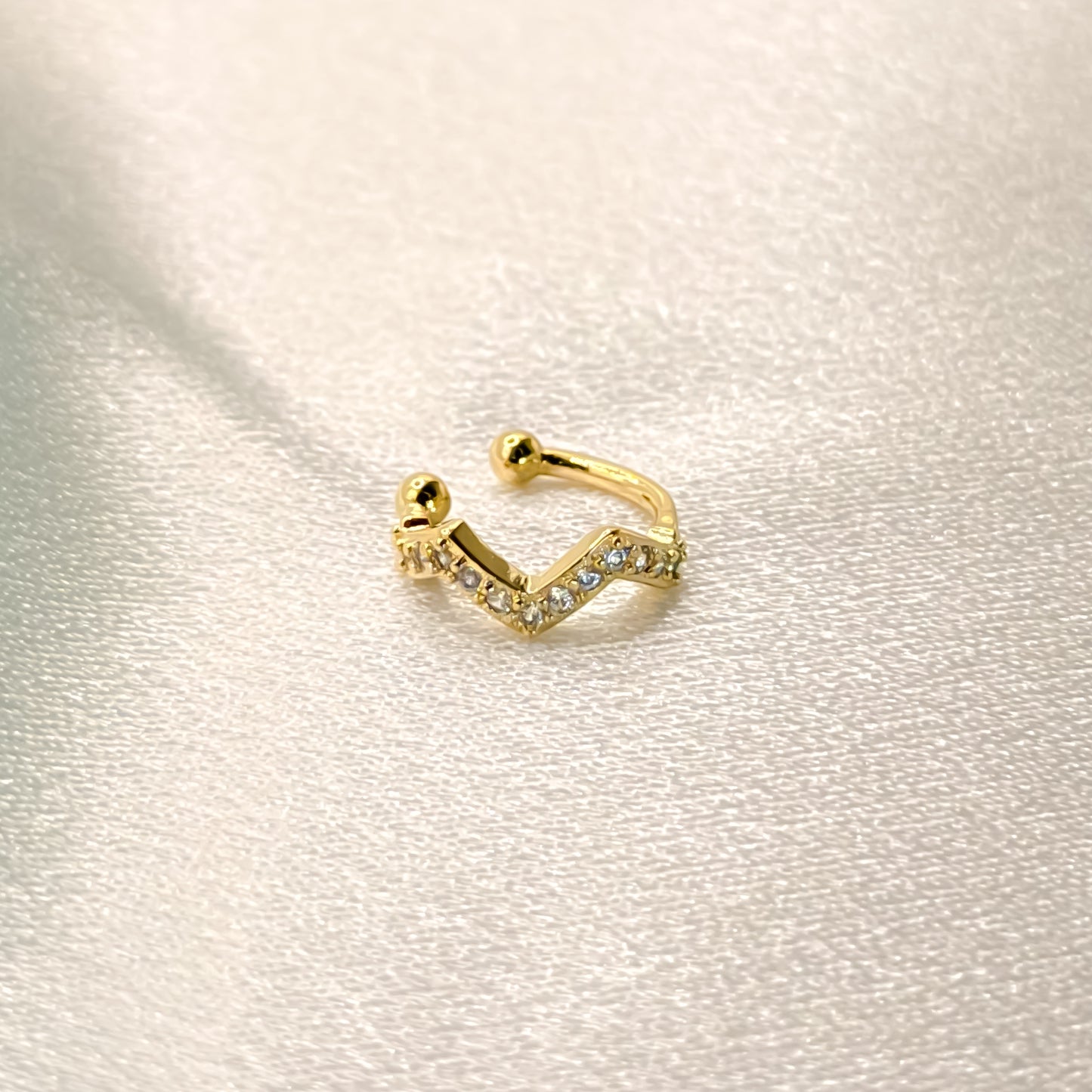 EAR-CUFF ZIGZAG CRYSTALS