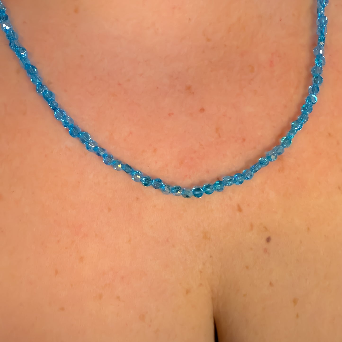 NECKLACE CRYSTAL FLAT CIRCLES