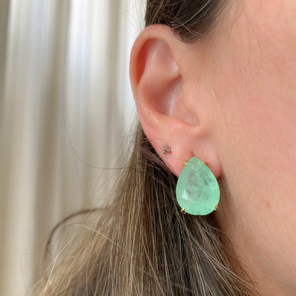 EARRINGS TEAR DROP FUSION CRYSTAL 13x18mm
