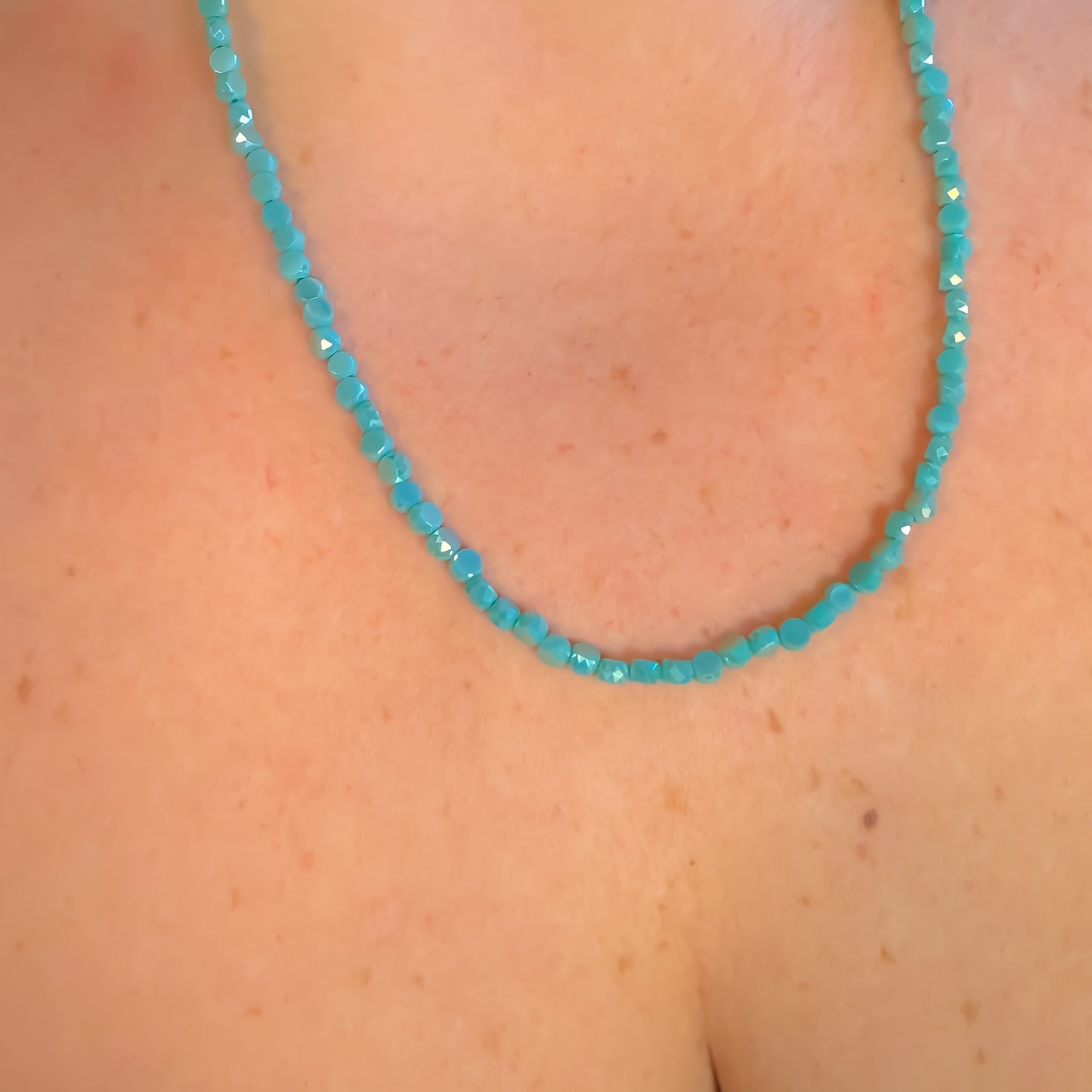 NECKLACE CRYSTAL FLAT CIRCLES