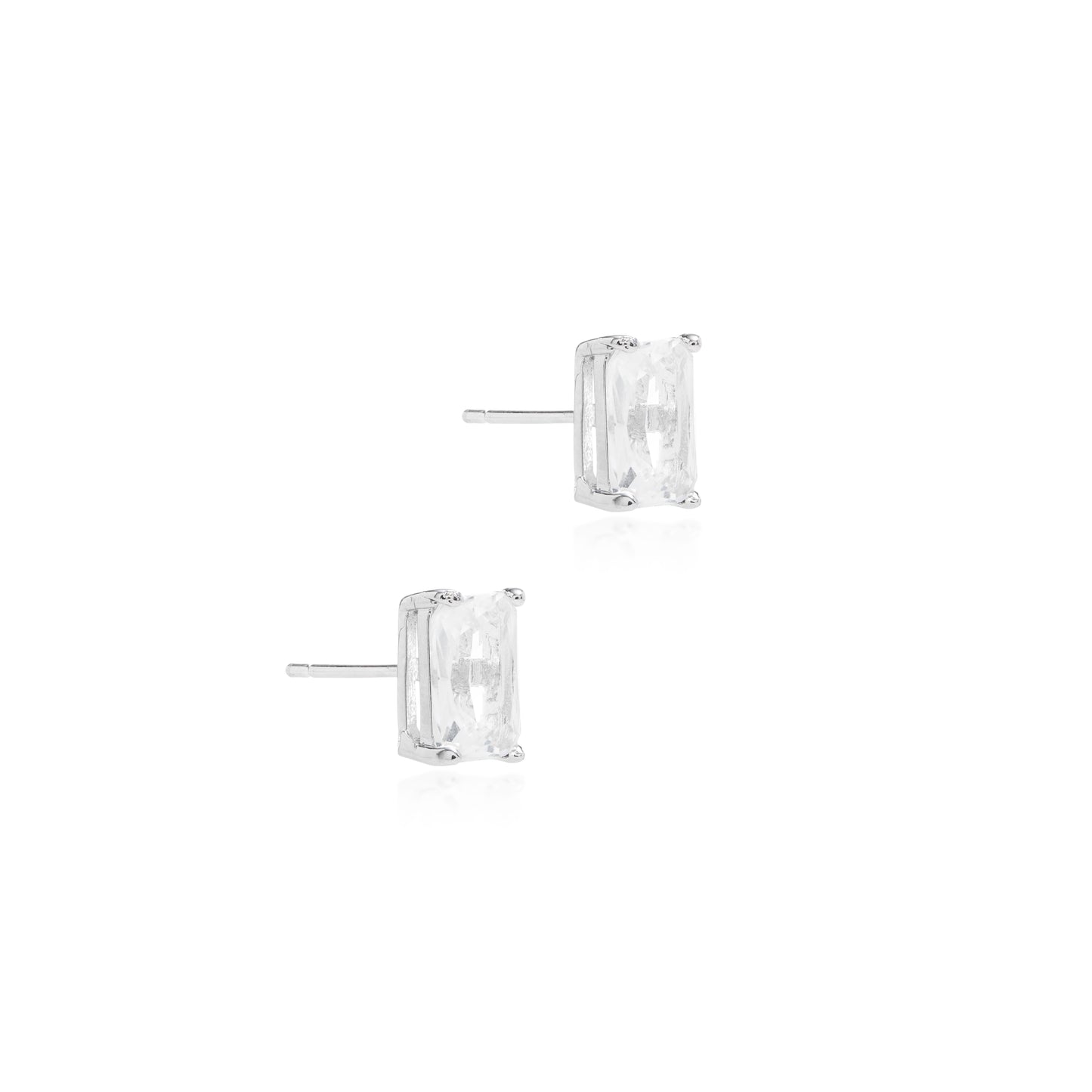 EARRINGS RECTANGLE CRYSTAL 6x9