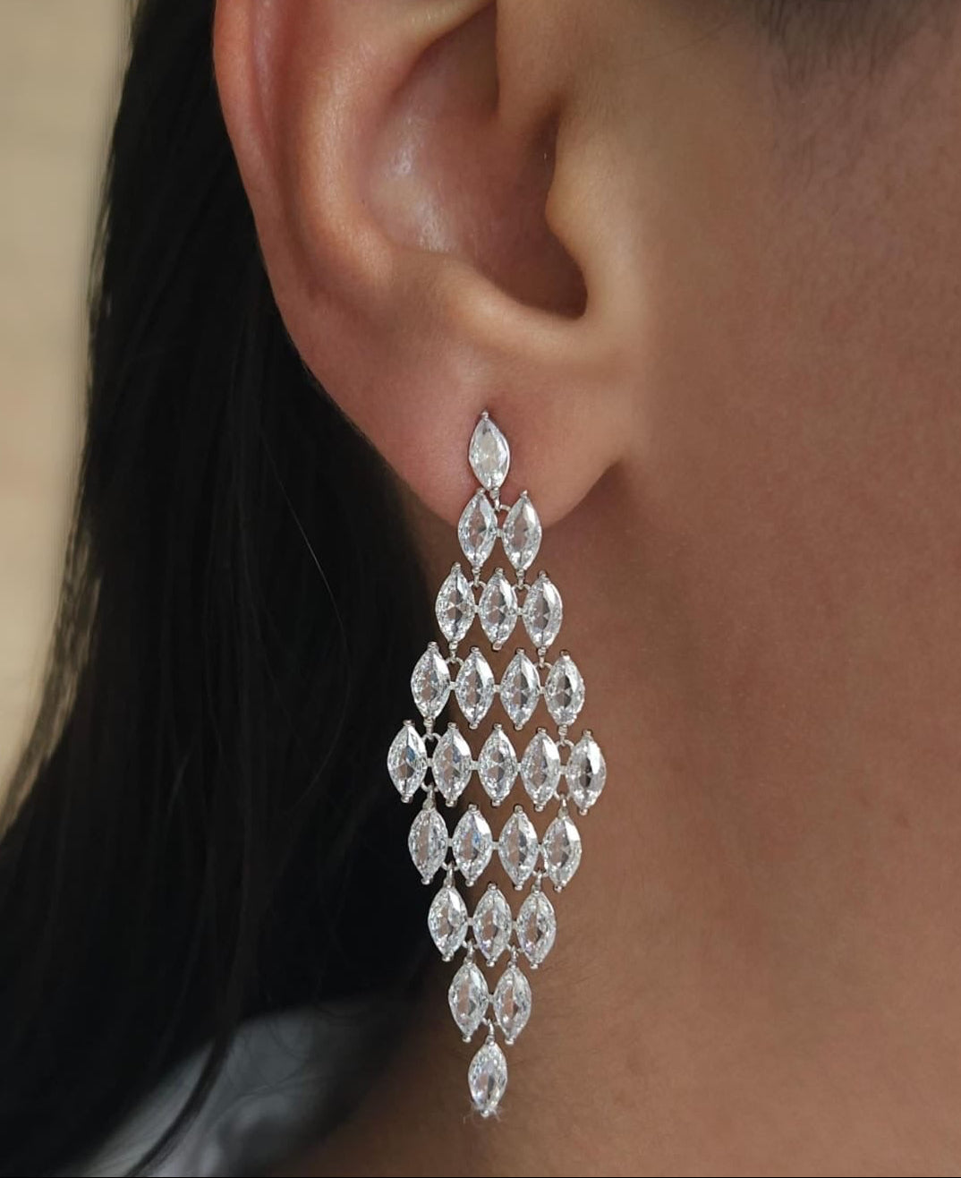 EARRING GLAMOROUS CUBIC ZIRCONIA