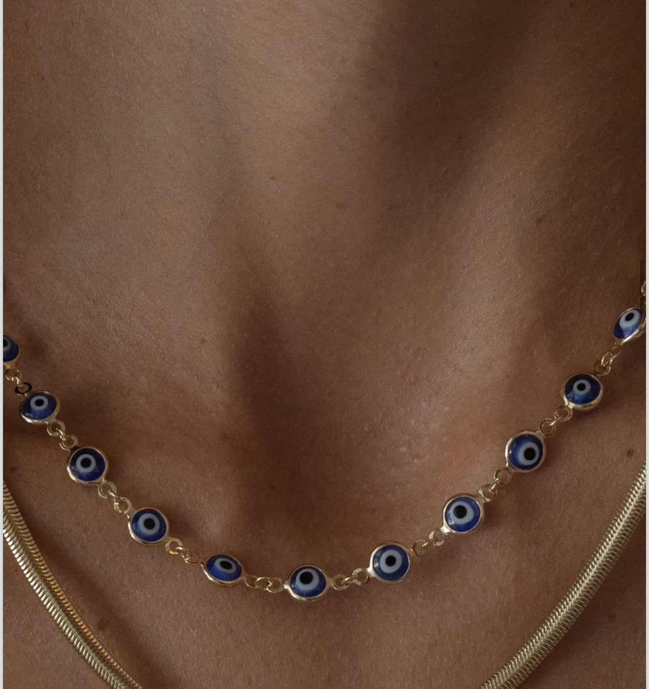 NECKLACE CHOKER GREEK DEVIL EYE
