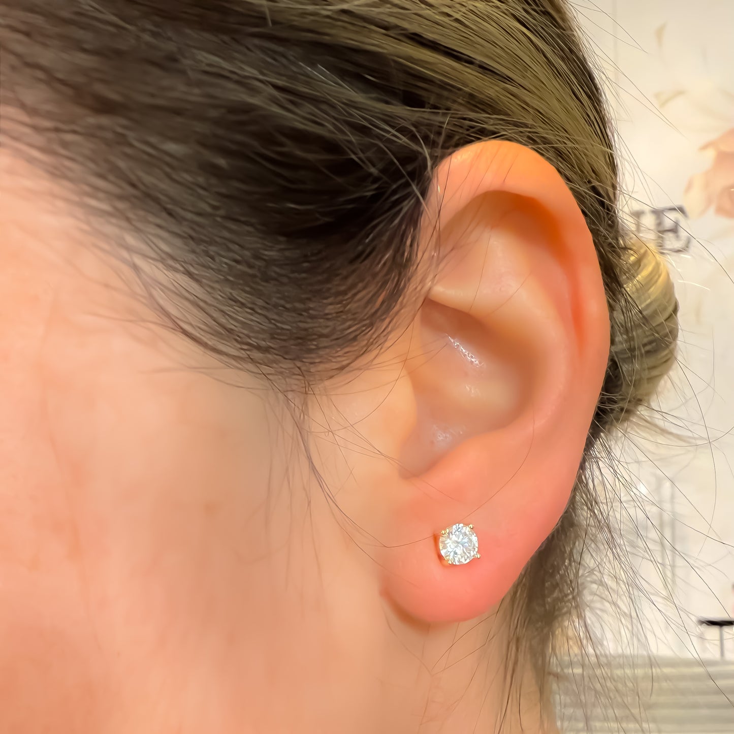 EARRINGS EAR JACKET MOISSANITE
