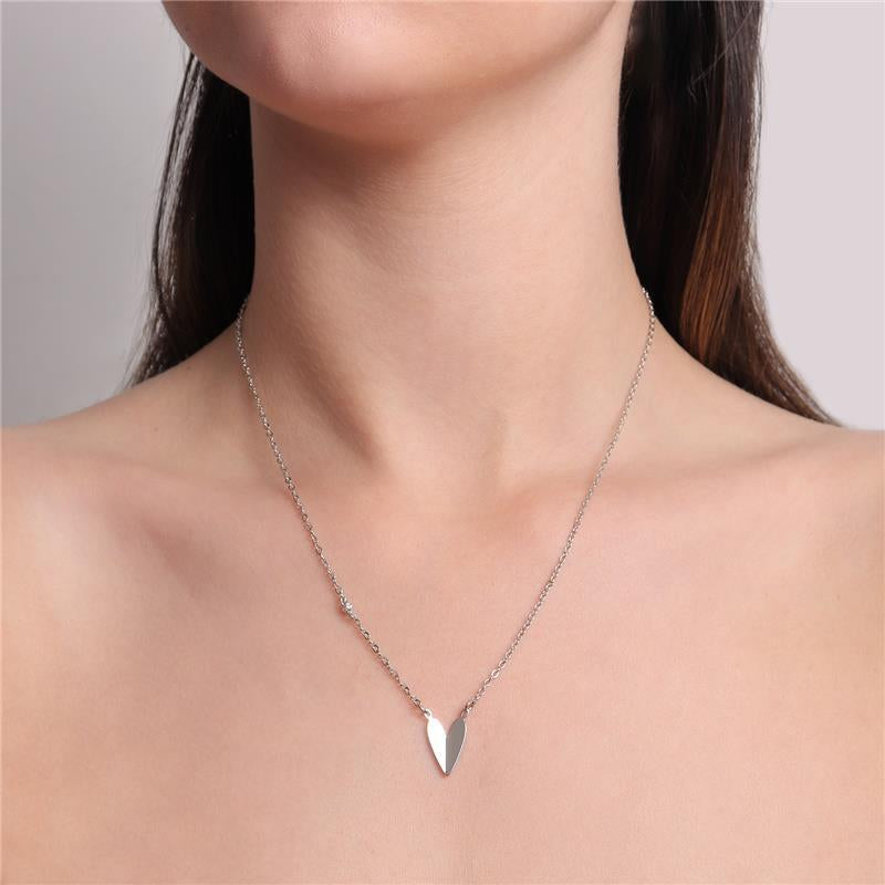 COLAR CORAÇÃO DOBRADO COM CRISTAL
