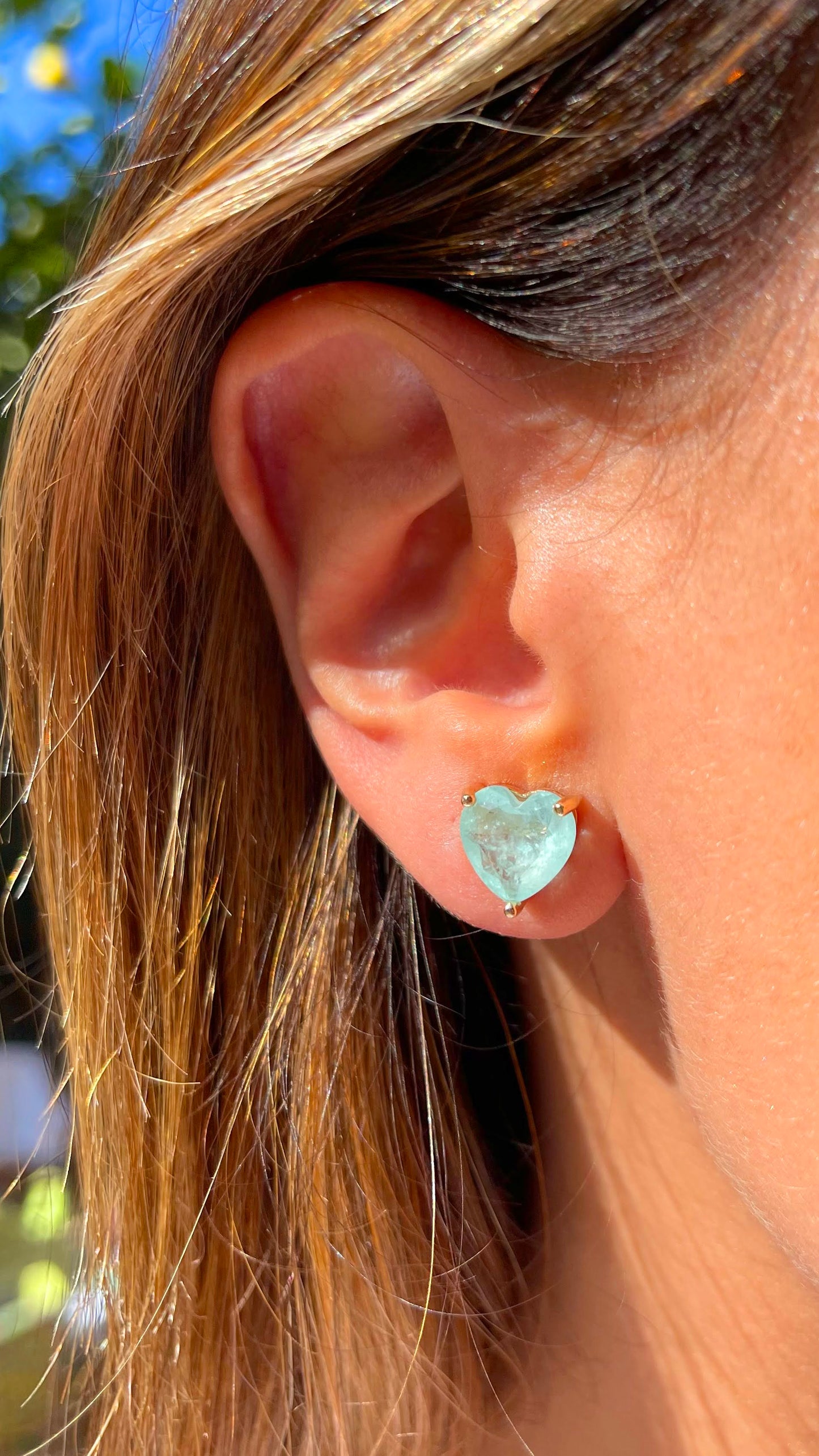 EARRING HEART FUSION CRYSTAL 10MM
