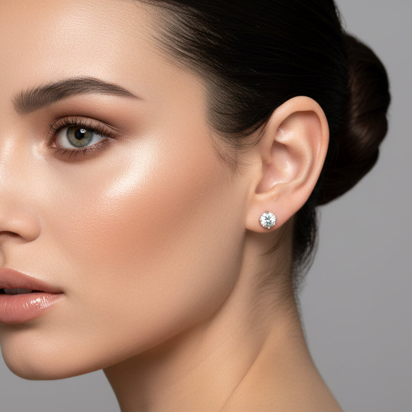 EARRING STUDS MOISSANITE 1.2CT