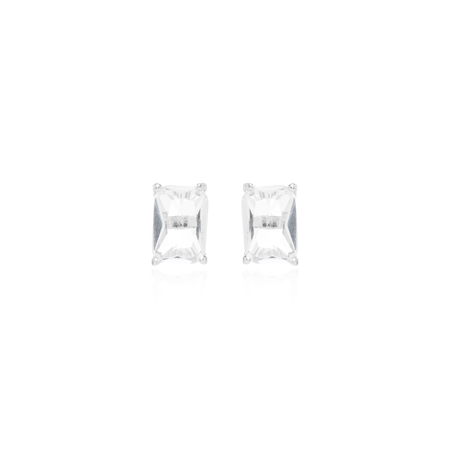 EARRINGS RECTANGLE CRYSTAL 6x9
