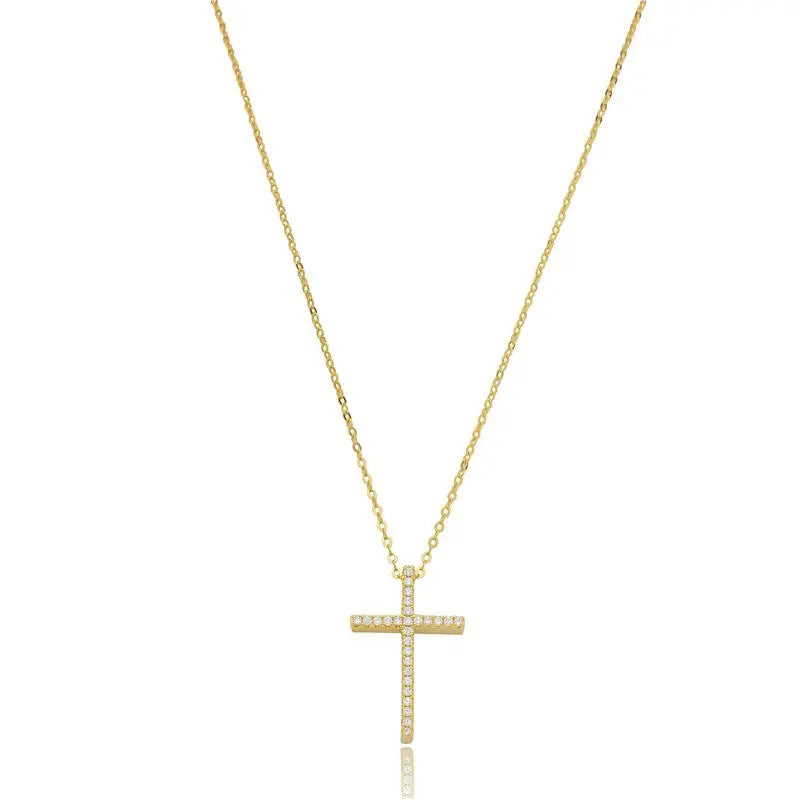 NECKLACE CROSS CUBIC ZIRCONIA