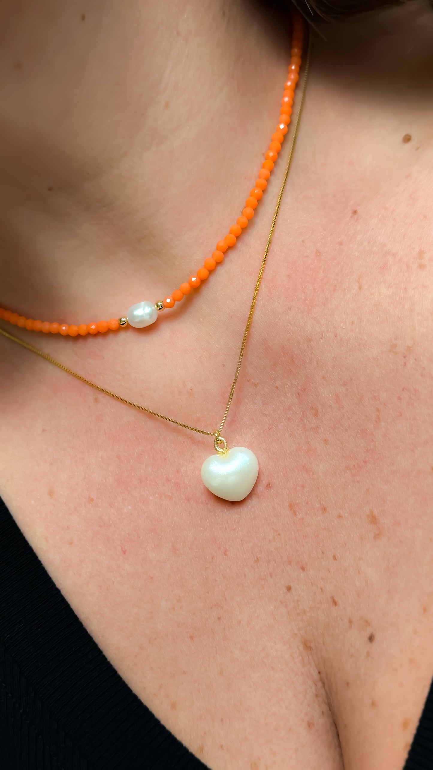 NECKLACE CRYSTALS WITH BAROQUE PEARL