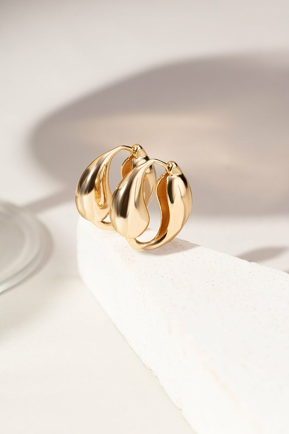 EARRING HOOPS DOUBLE TEARDROP