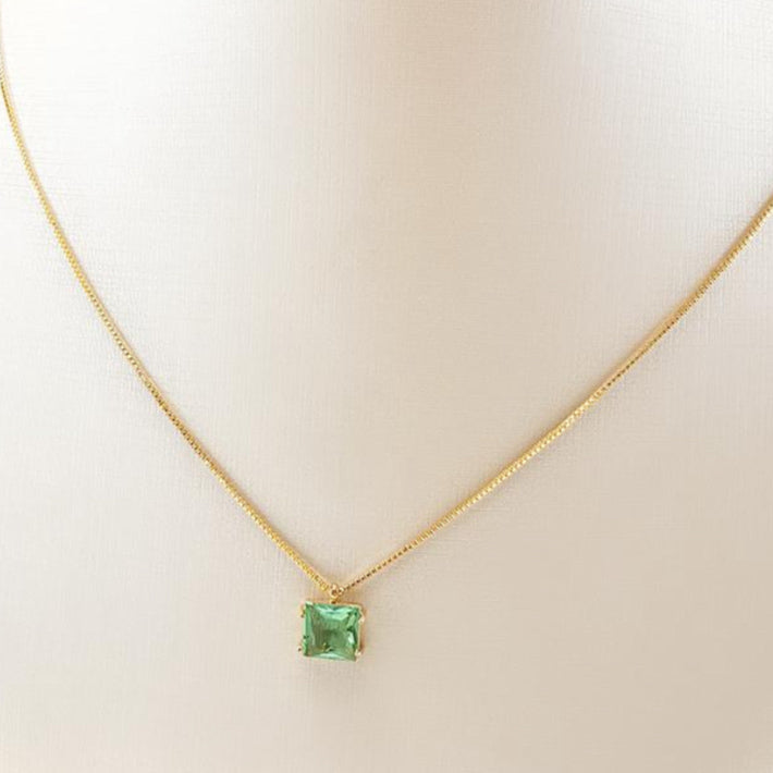 NECKLACE SQUARE CRYSTAL