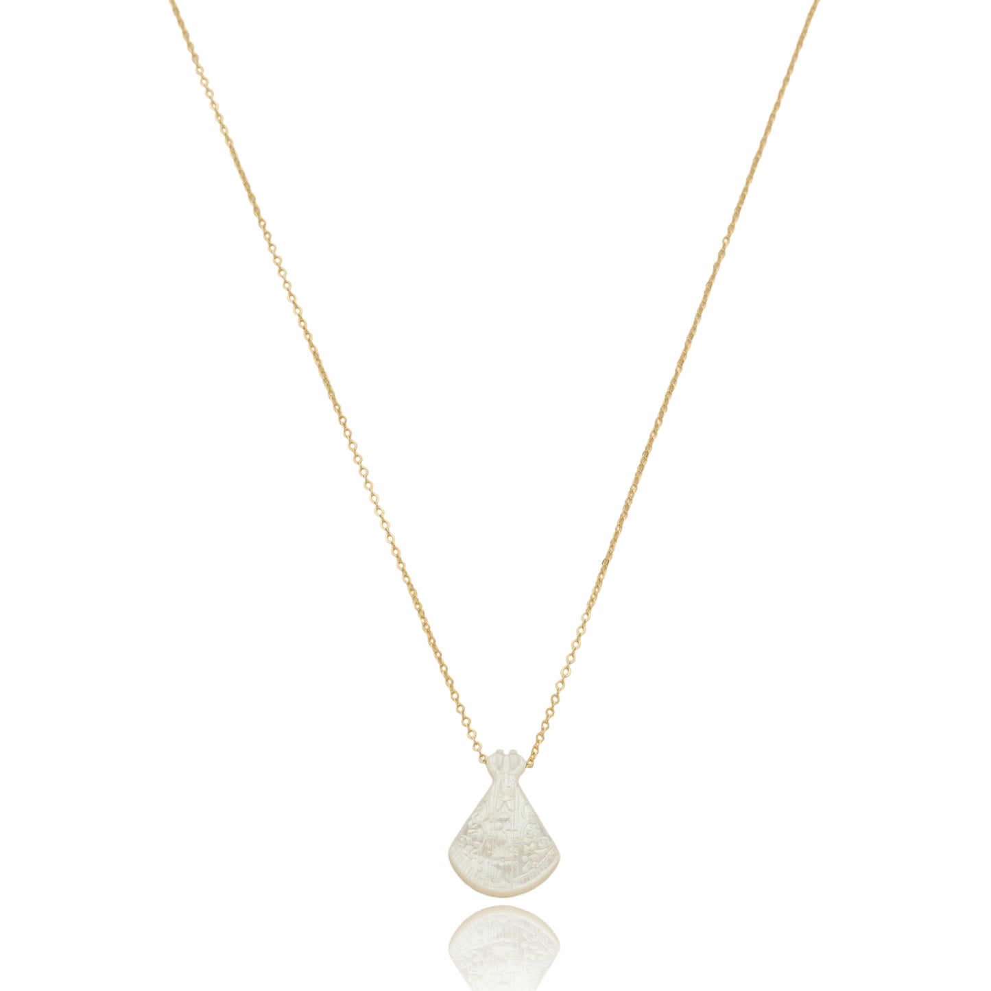 NECKLACE OUR LADY APARECIDA MOTHER OF PEARL