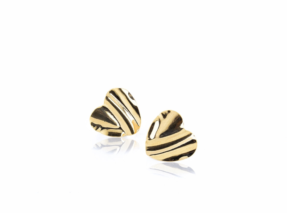 EARRING HAMMERED HEART