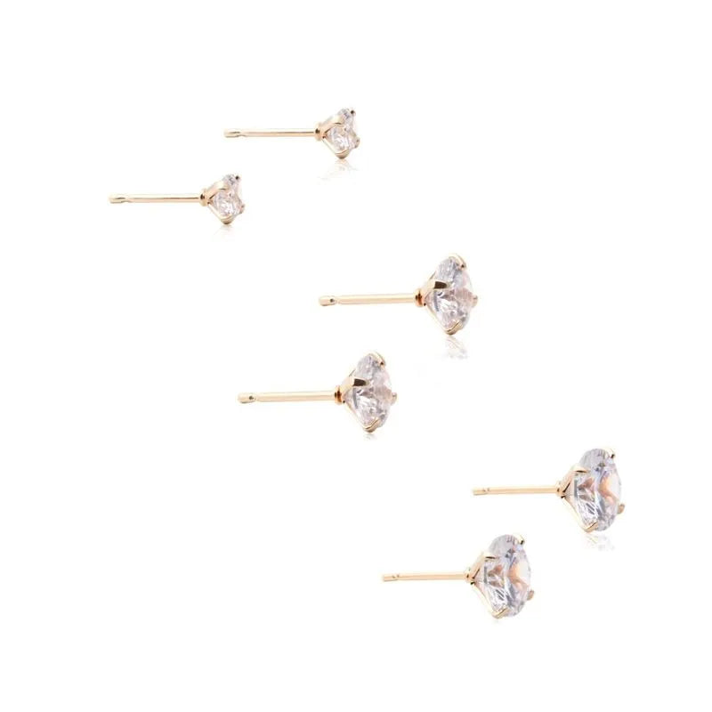 EARRING TRIO CUBIC ZIRCON