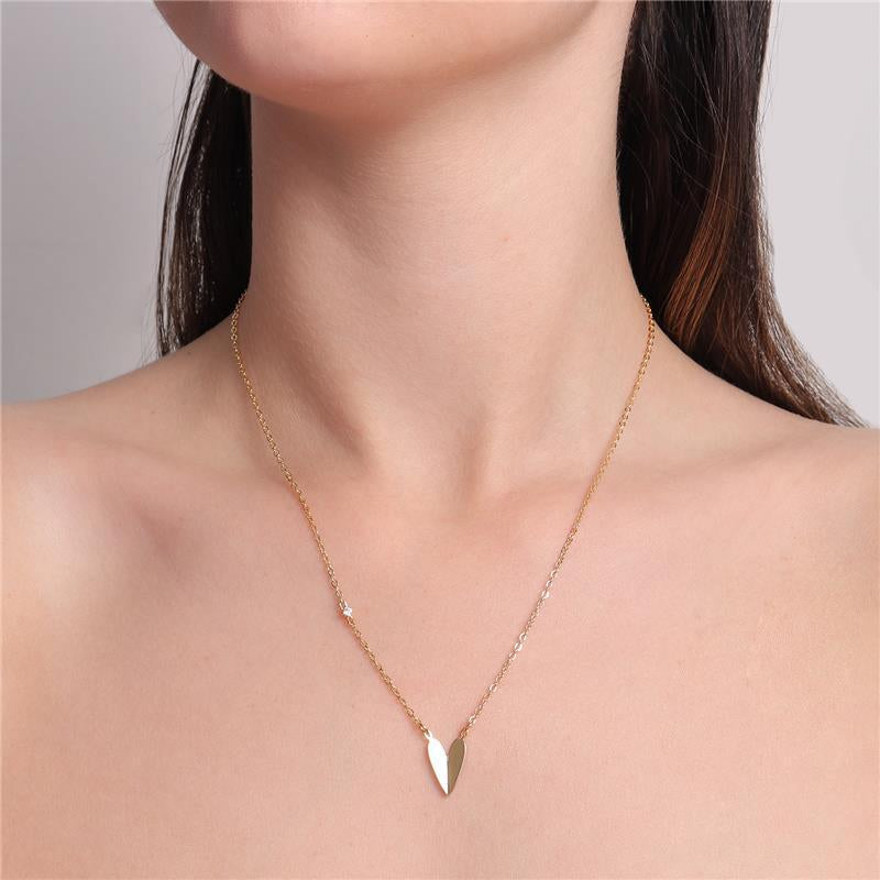 COLAR CORAÇÃO DOBRADO COM CRISTAL