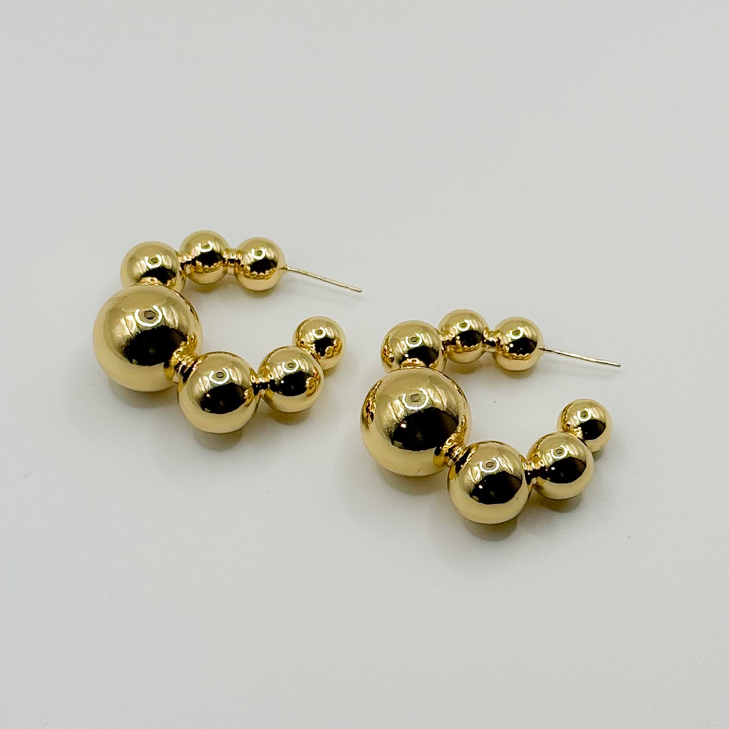 EARRING HOOPS SPHERES MAXI