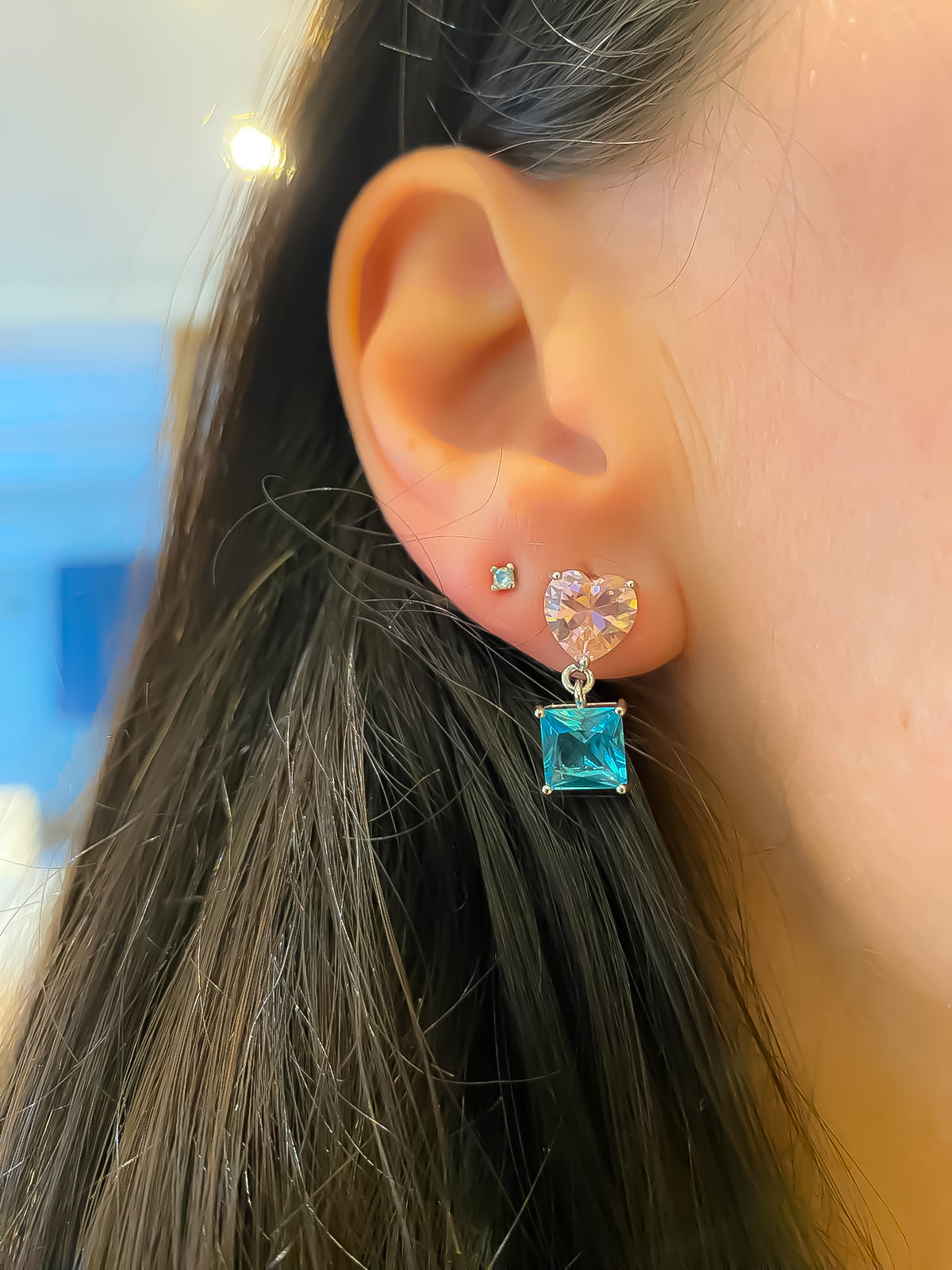EARRINGS ROMANTIC PINK AND BLUE