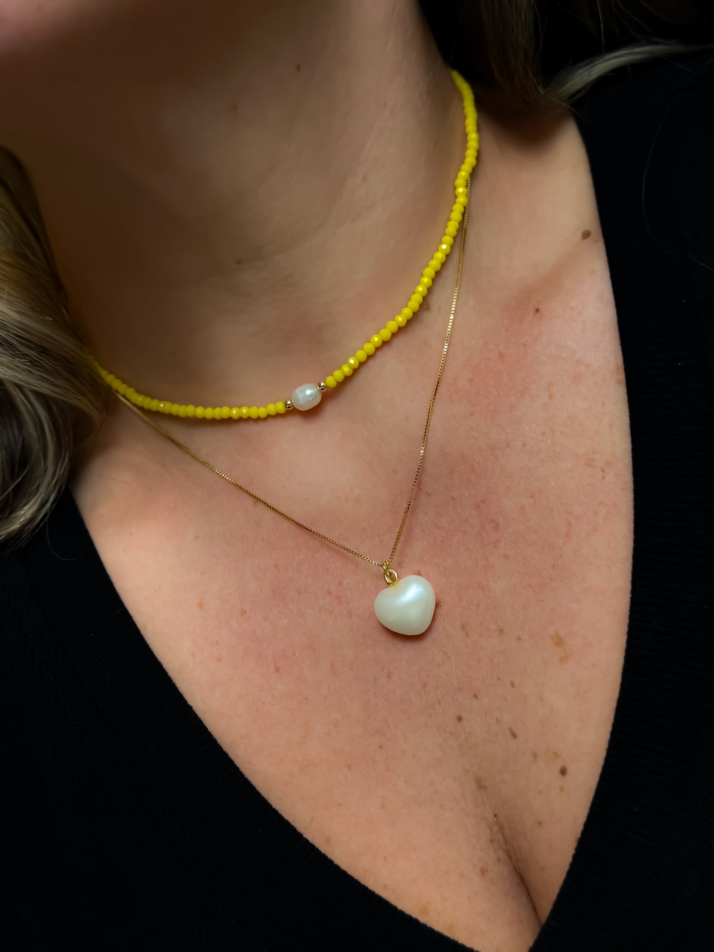 NECKLACE CRYSTALS WITH BAROQUE PEARL