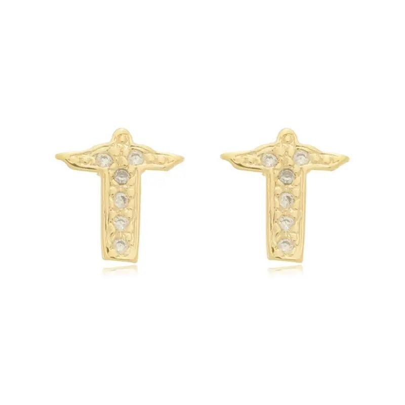 EARRINGS SMALL CHRIST THE REDEEMER CRYSTALS