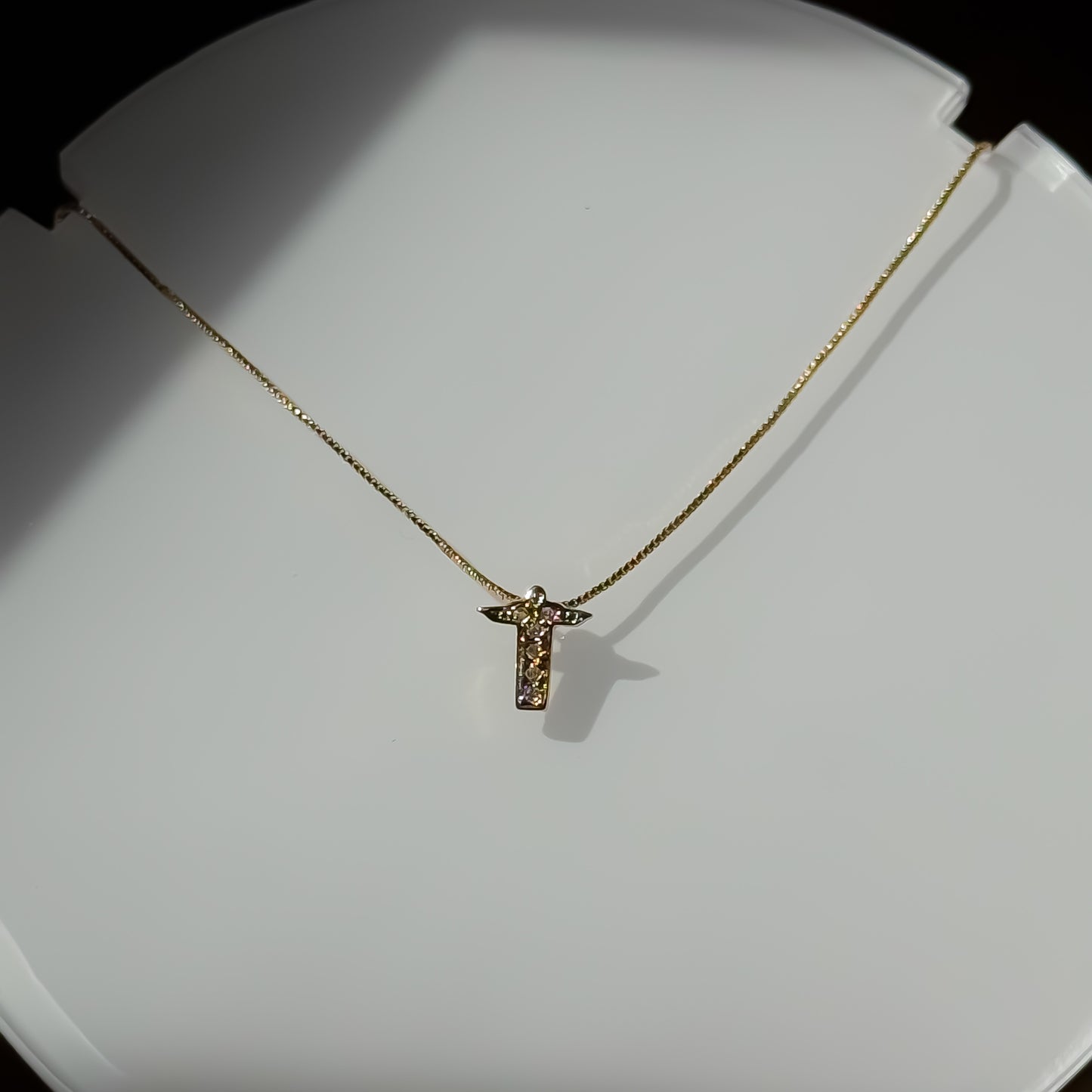 NECKLACE MINI CHRIST THE REDEEMER WITH CRYSTALS