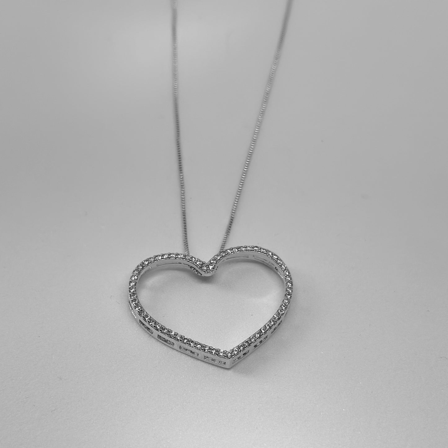 NECKLACE LARGE HEART CUBIC ZIRCON