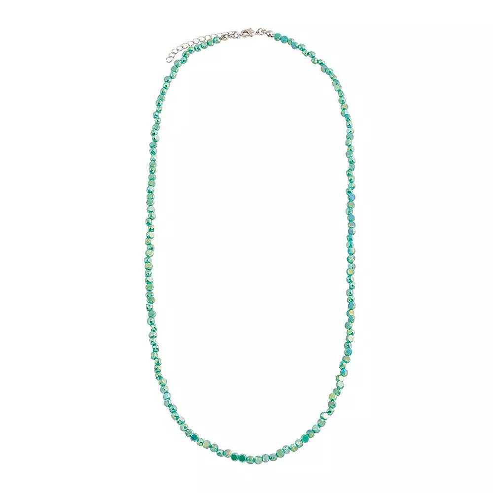 NECKLACE CRYSTAL FLAT CIRCLES