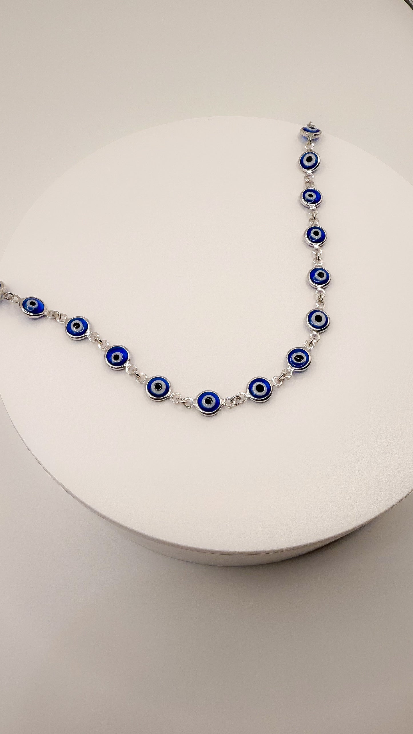 NECKLACE CHOKER GREEK DEVIL EYE