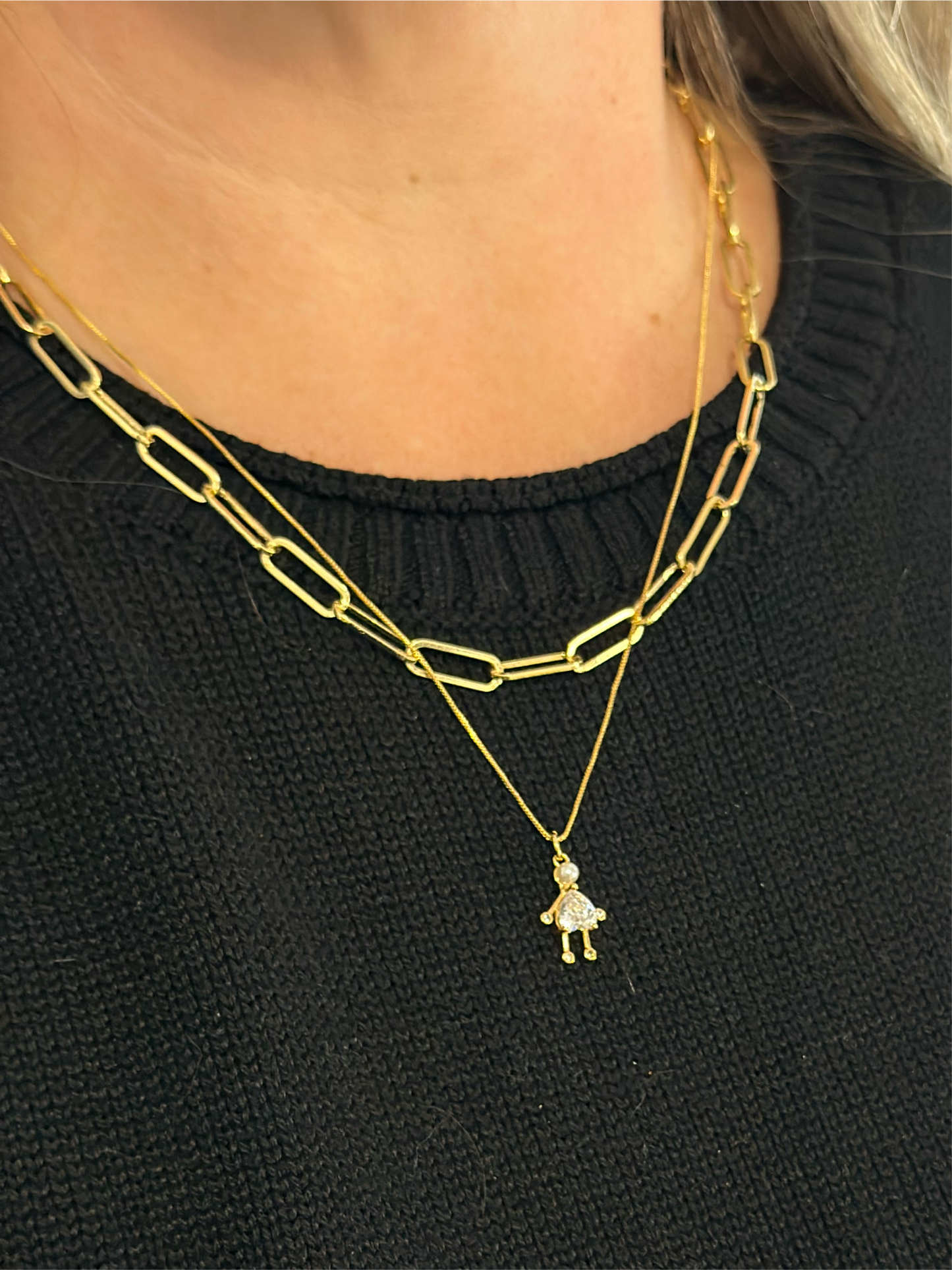 NECKLACE FAMILY LOVE PEARL AND CUBIC ZIRCON