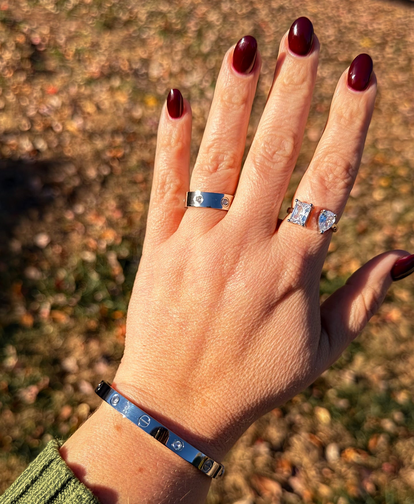 RING LOVE INSPIRED WITH CUBIC ZIRCONIA