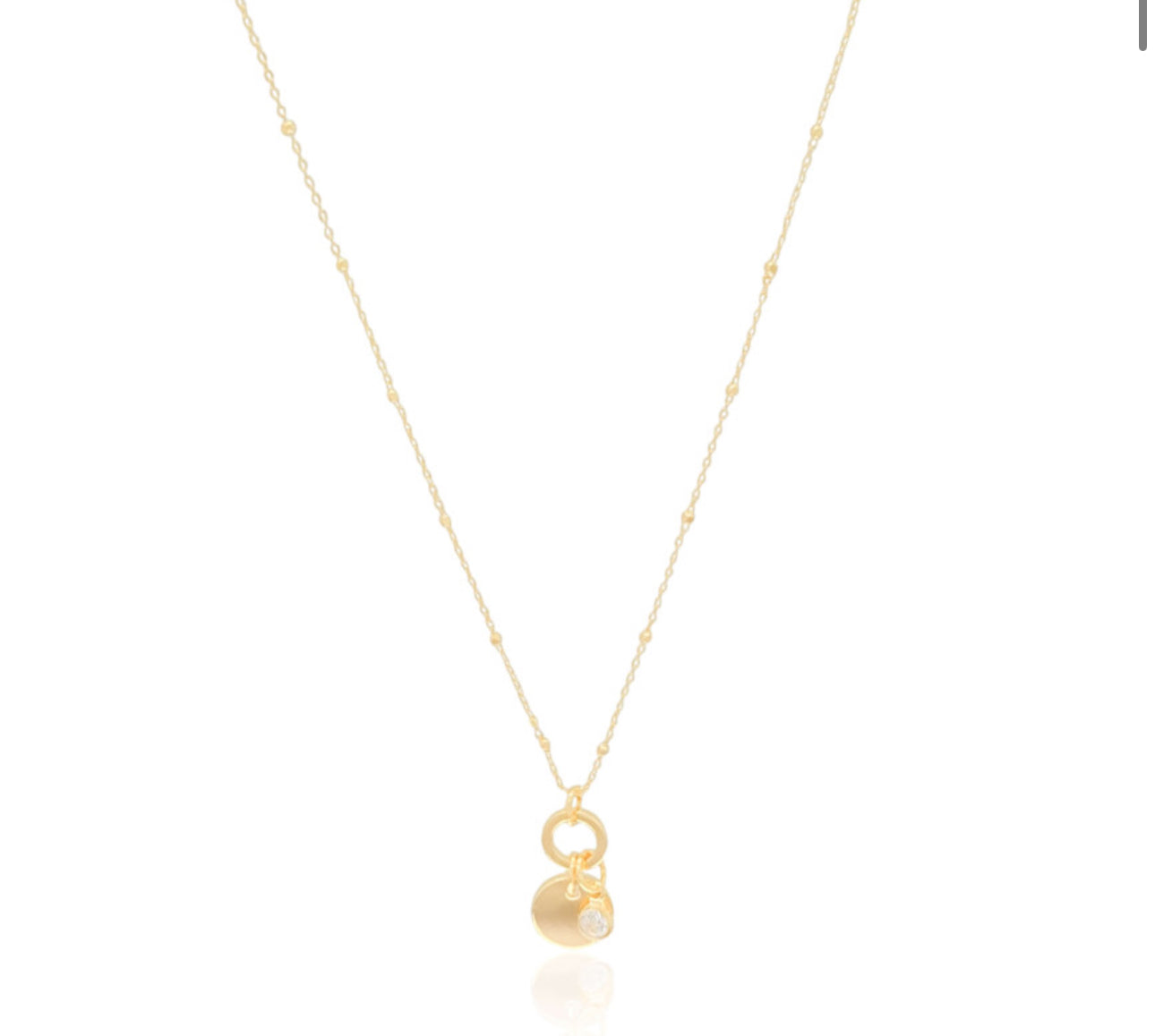 NECKLACE PENDANTS ZIRCON + CIRCLE