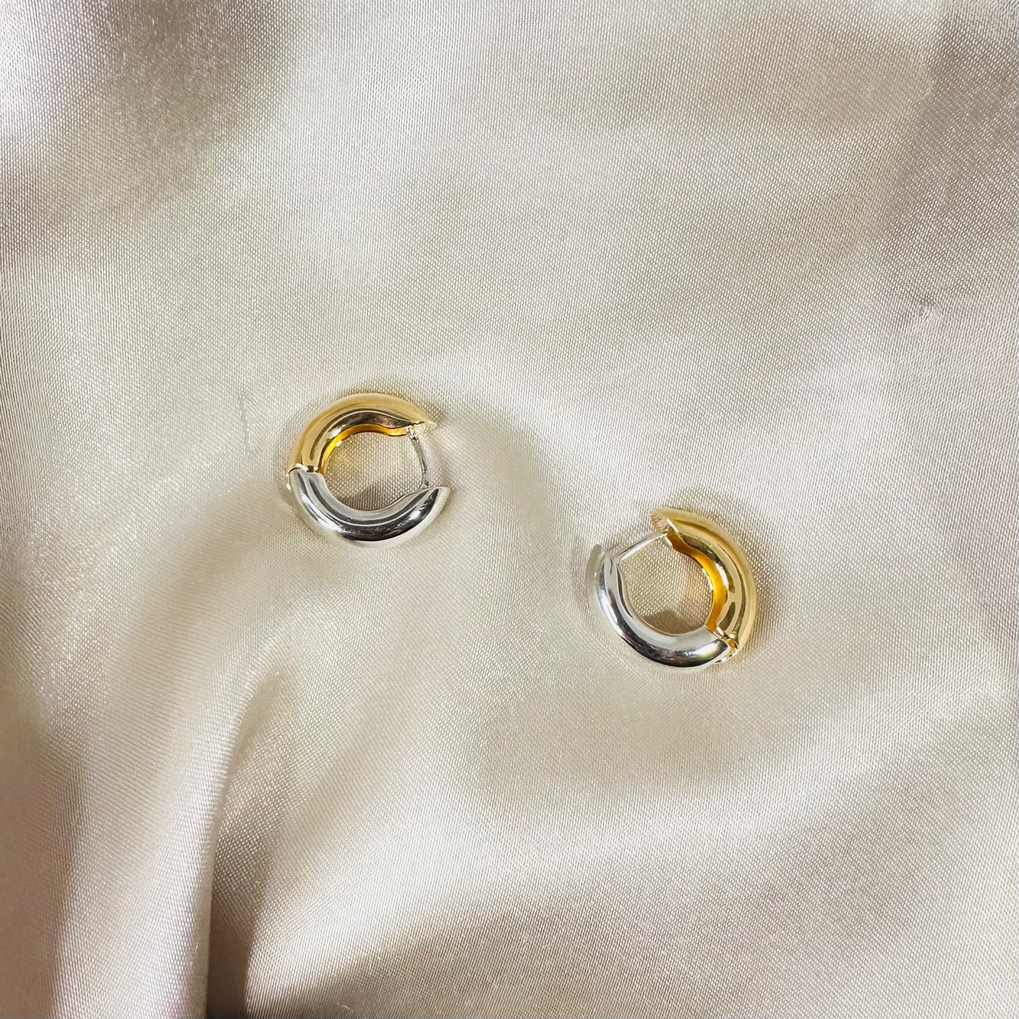 EARRING HOOPS GOLD/SILVER