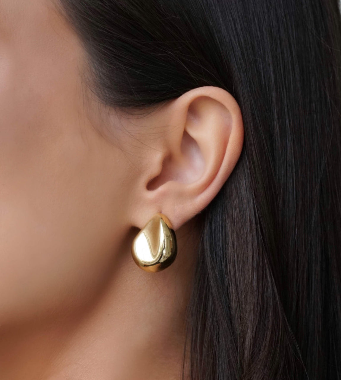 EARRING OVAL ORGANIC