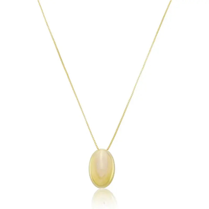 NECKLACE OVAL PENDANT ADJUSTABLE LENGHT