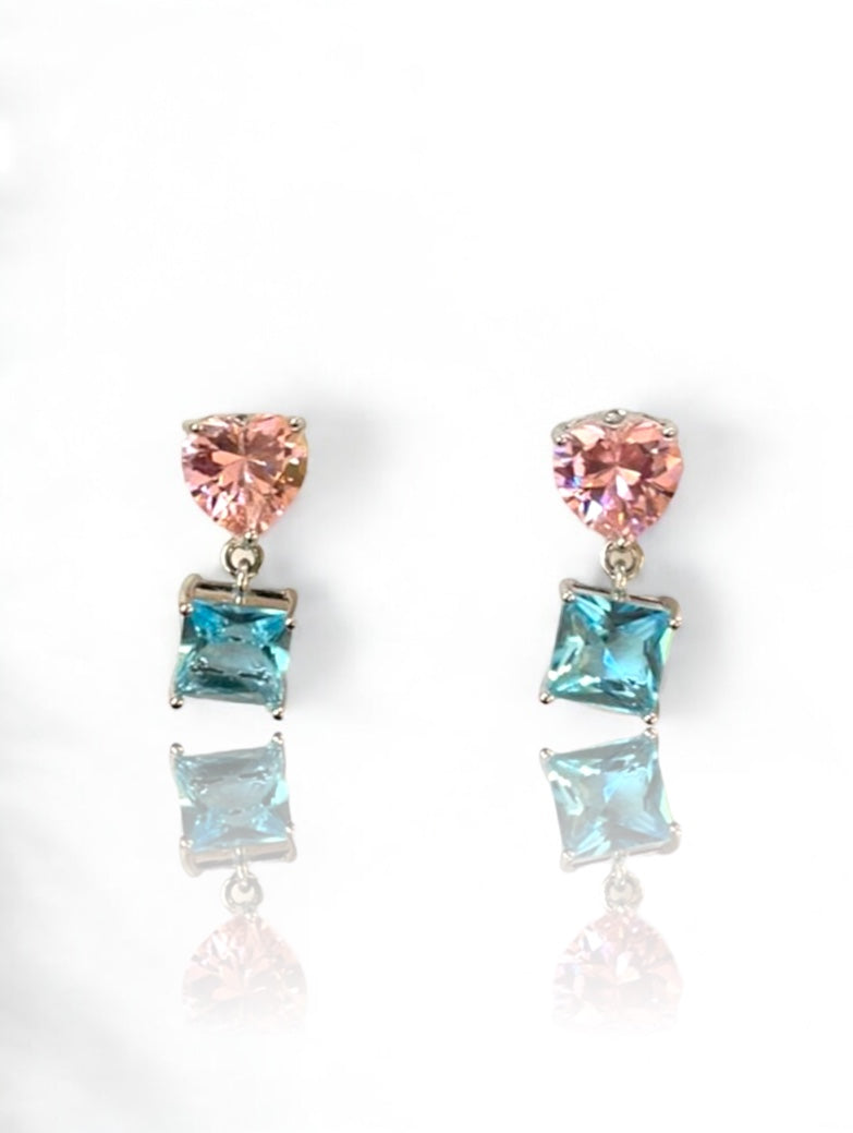 EARRINGS ROMANTIC PINK AND BLUE