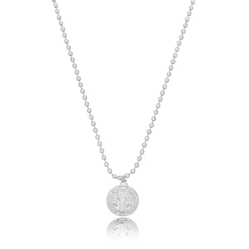 NECKLACE MINI SPHERE ST BENEDICT MEDAL
