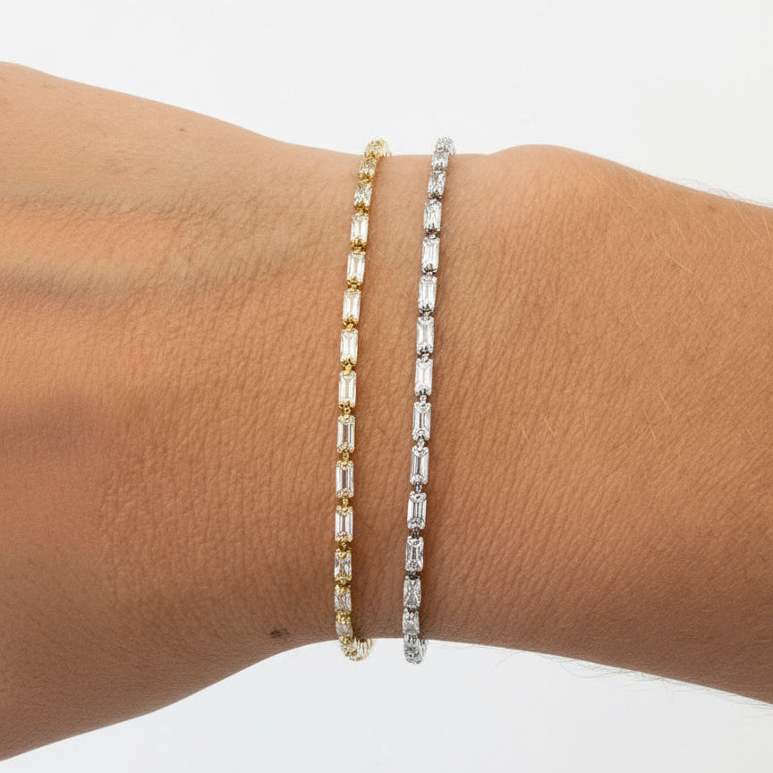 BRACELET RIVIERA MINI BAGUETTE CUBIC ZIRCONIA