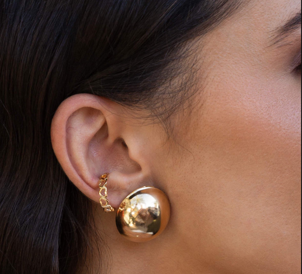 EARRINGS MAXI HALF SPHERE 25mm