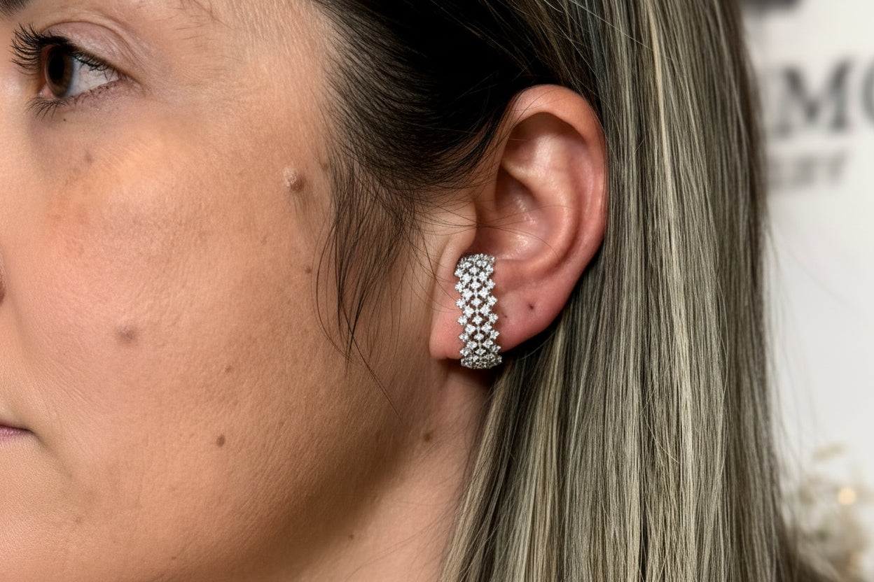 EARRINGS EARHOOK CUBIC ZIRCONIA